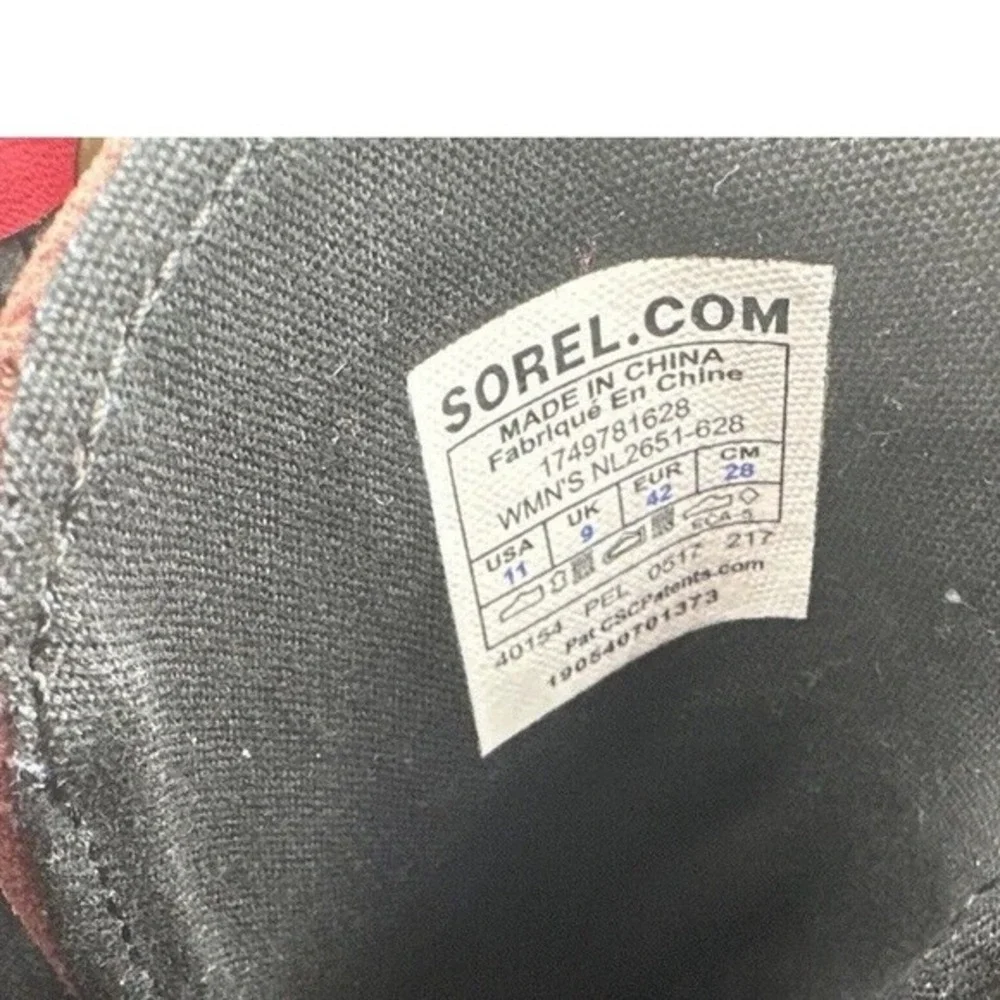 Sorel Waterproof Duck Boots Burgundy Black Lace Up Winter Snow 11 Gorpcore 13-01